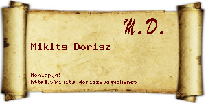 Mikits Dorisz névjegykártya